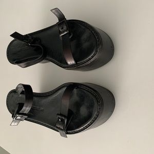 Anne Demeulemeester black platform sandals